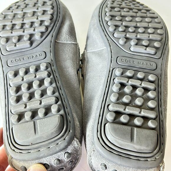 Cole Haan Grant Gray Suede Slip-on Camp Driving Loafer Shoes Size 9M - Picture 14 of 15